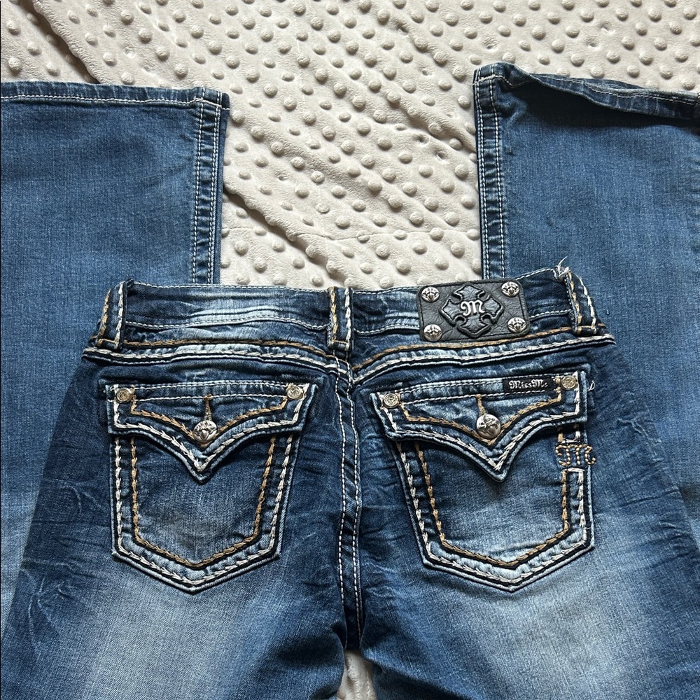Miss Me Boot Cut Jeans with Embellished Pockets